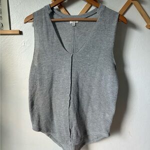 BKE Gray Waffle Knit Tank Top